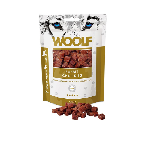 Snack Woolf Dados de Conejo para Perros y Gatos 100gr