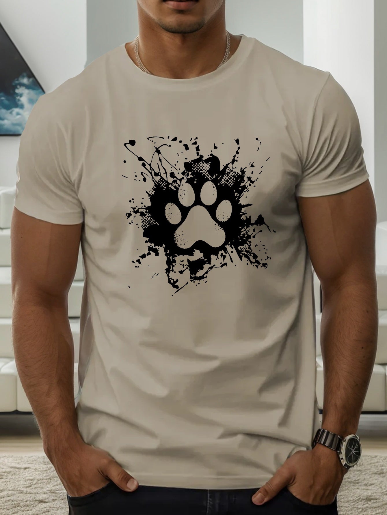 Camiseta con estampado hombre
