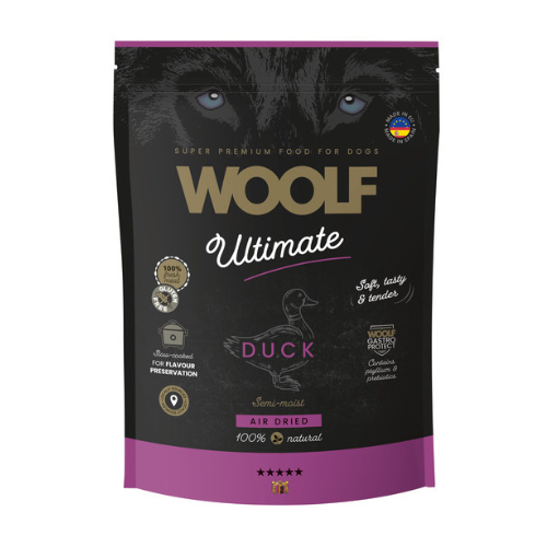 Alimento para perro Semihúmedo de Pato 1kg Woolf Ultimate