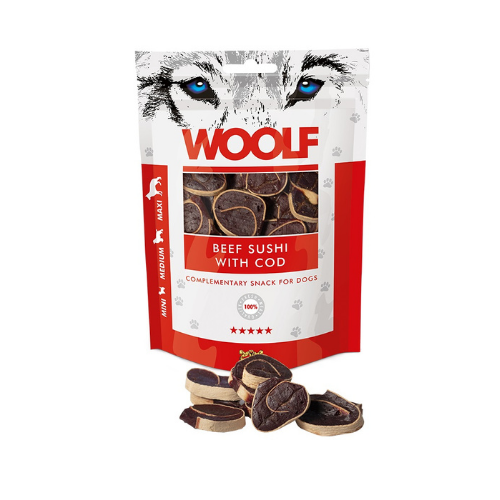 Snack Woolf Sushi de Ternera y Bacalao 100gr