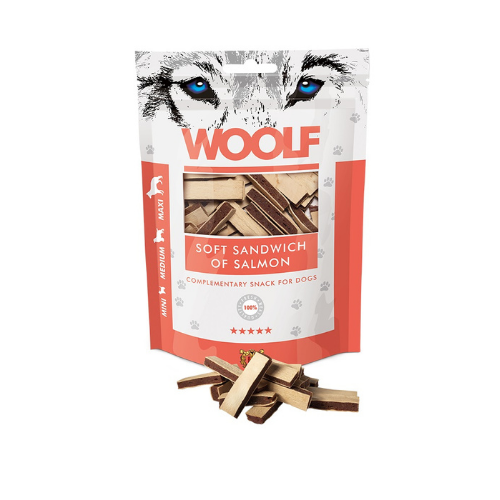 Snack Woolf Sándwich Corto de Salmón 100gr
