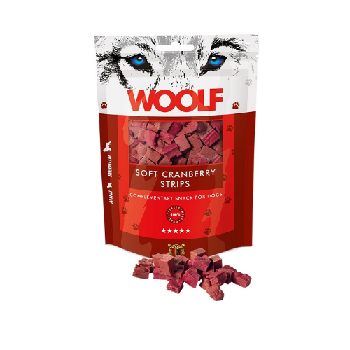 Snack Woolf Dados de Arándanos Rojos 100gr