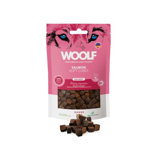 Woolf Cubes Snack Semihúmedo Salmón 100gr