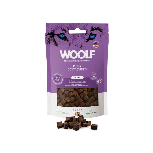 Woolf Cubes Snack Semihúmedo Ciervo 100gr