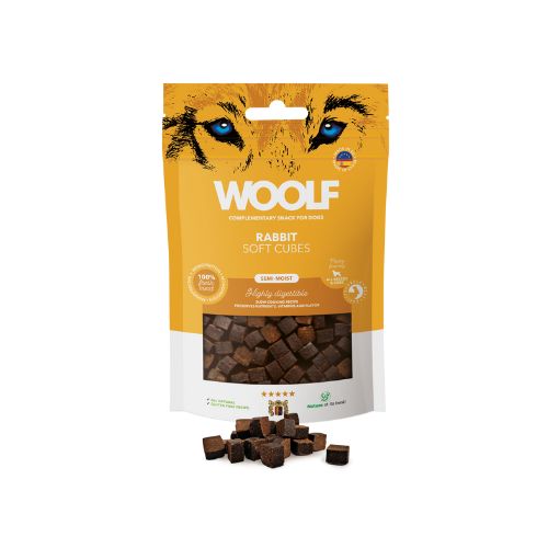 Woolf Cubes Snack Semihúmedo Conejo 100gr