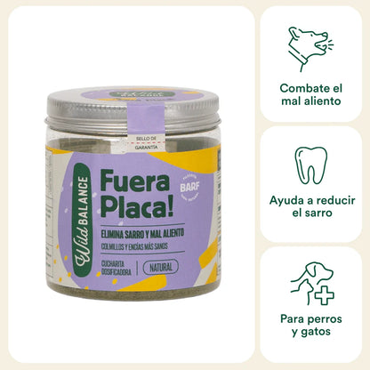 FUERA PLACA | Suplemento para eliminar el sarro y el mal aliento