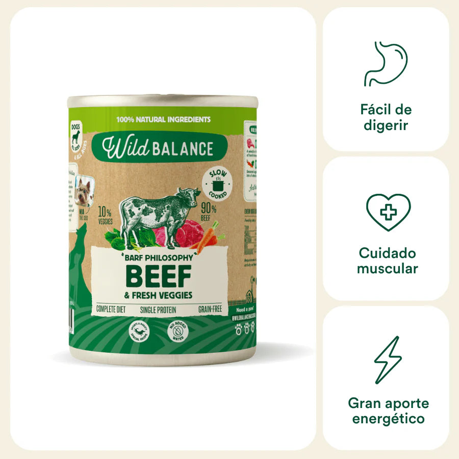 Lata de Ternera para perros 400g - Filosofía BARF