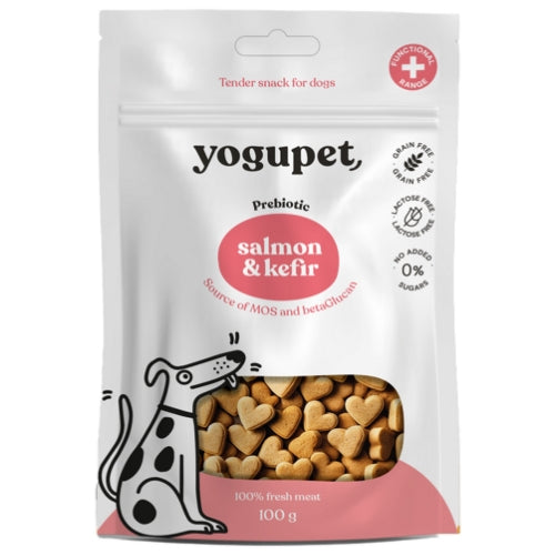 yogupet snack perro tierno salmón y kéfir 100gr