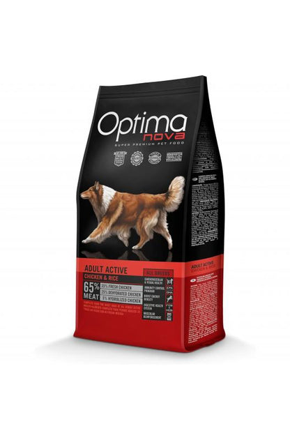 OPTIMA NOVA ADULT ACTIVE POLLO ARROZ 12 KG.