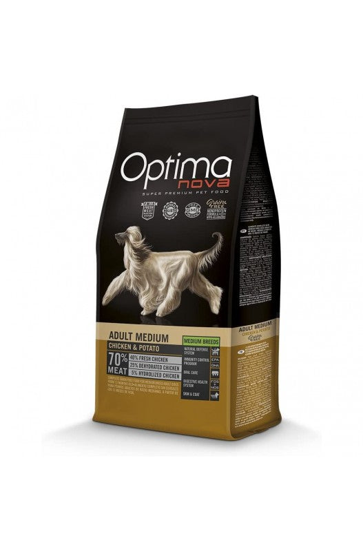 OPTIMA NOVA ADULT MEDIUM POLLO Y PATATA 12 KG