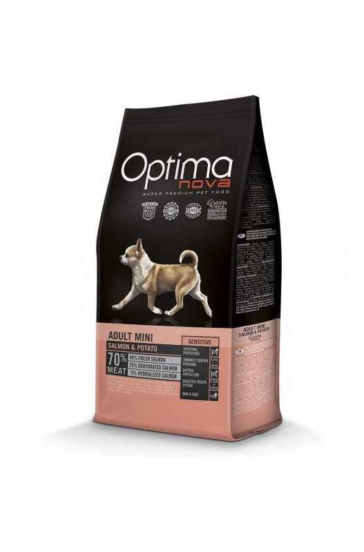 OPTIMA NOVA ADULT MINI SALMON & PATATA 8 KG.