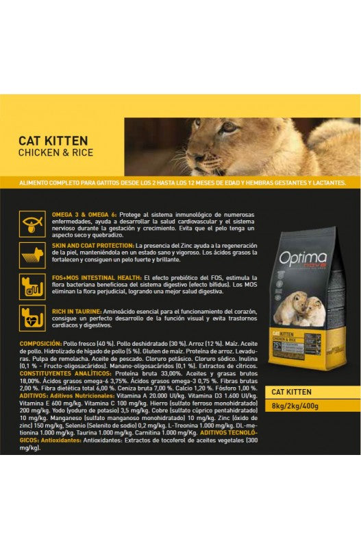 OPTIMA NOVA CAT KITTEN 2 KG.