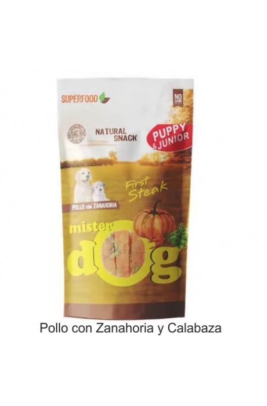 Snack POLLO Con ZANAHORIA 70 gr. Mister Dog